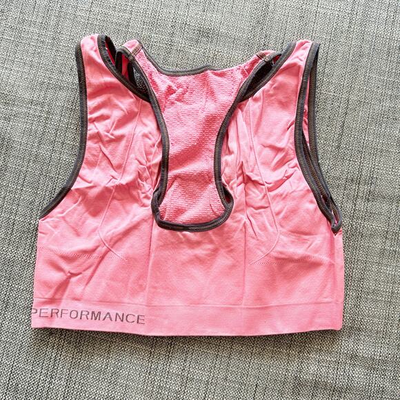 Calvin Klein Performance Pink Racerback Sports Bra Moisture-Wicking - Picture 3 of 5